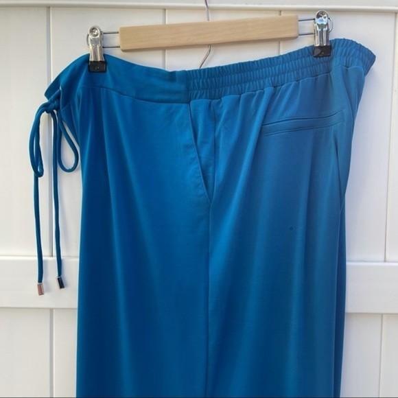 New York and co Women Pants XL Blue Stretch Knit Workwear Polyester Spandex - Picture 6 of 12